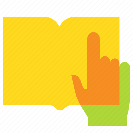 Book, finger, literature, reading icon - Download on Iconfinder