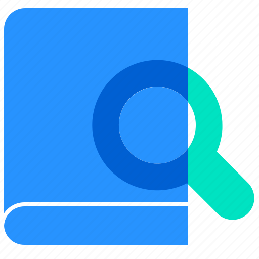 Book, loupe, magnifier, search icon - Download on Iconfinder