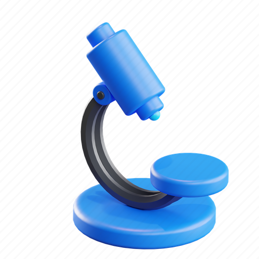Microscope, education, lab, laboratory, experiment, biology, lab equipment 3D illustration - Download on Iconfinder