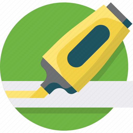 Marker, yellow, stationery, education, school, pen icon - Download on Iconfinder