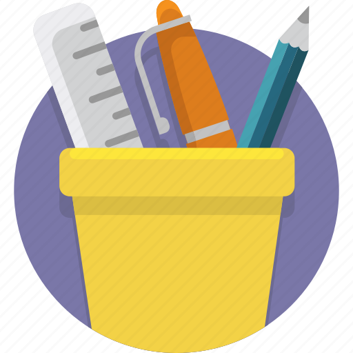 Stationery, school, pencil, ruller, pen, study, writing icon - Download on Iconfinder