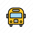 education, school, bus, transport, yellow