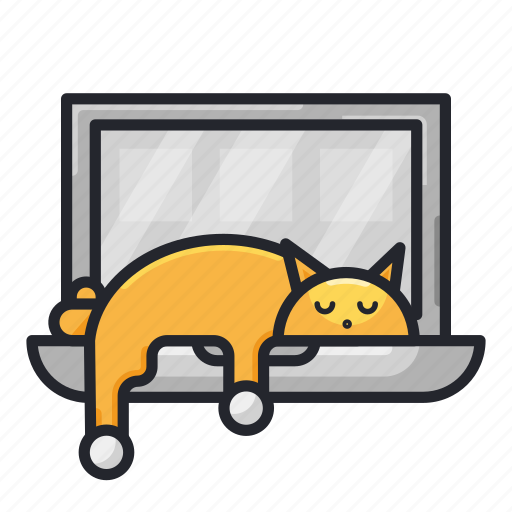 Cat, computer, education, laptop, science icon - Download on Iconfinder