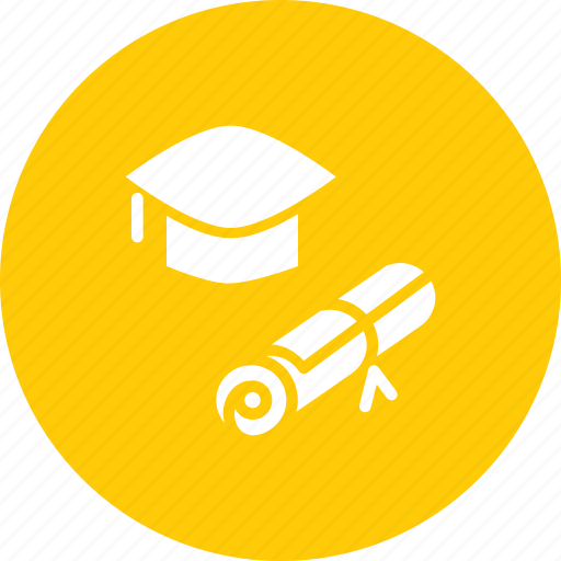 Certificate, degree, diploma, graduation, hat, mortarboard, scroll icon - Download on Iconfinder