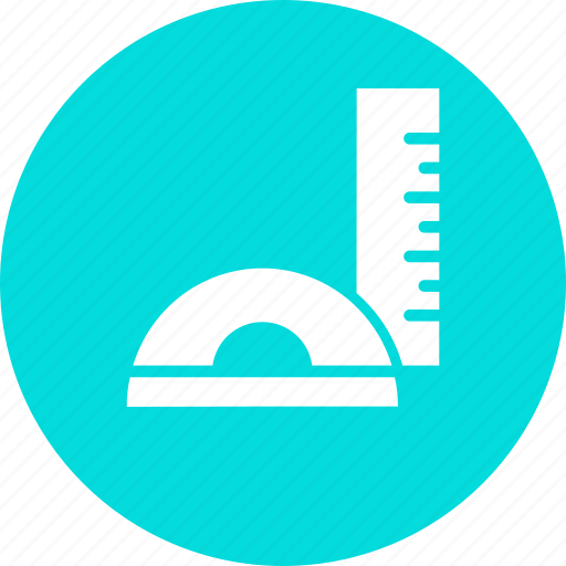 Angle, draw, measure, protractor, ruler, scale, stationery icon - Download on Iconfinder