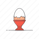 boiled, egg, cup, beverage, food, protein, cooking