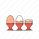 boiled, eggs, cups, food, protein, cooking, eat