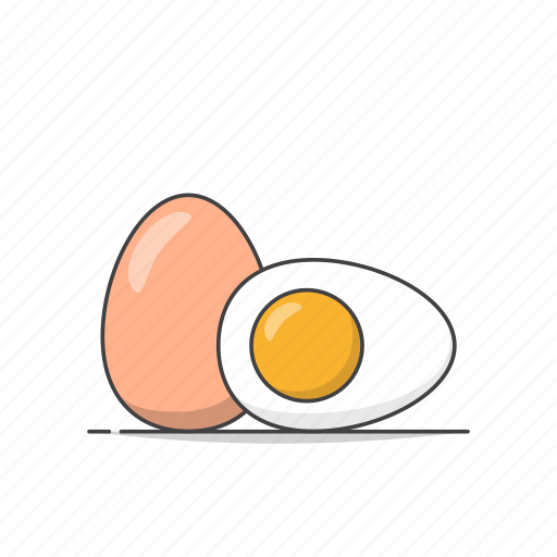 Eggs, chicken, boiled, food, protein, cooking, eat icon - Download on Iconfinder