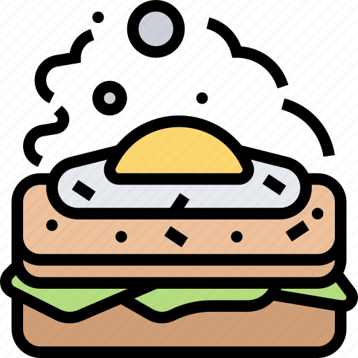 Croque, madame, toast, eggs, fried icon - Download on Iconfinder