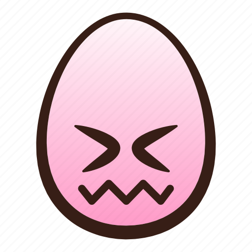 Confounded, easter, egg, emoji, face, funny, head icon - Download on Iconfinder