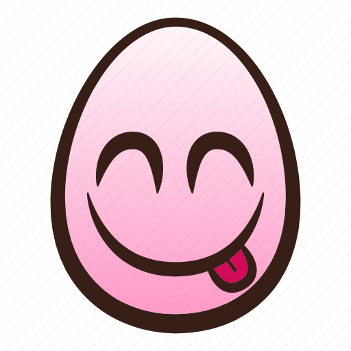 Delicious, easter, egg, emoji, face, food, savouring icon - Download on Iconfinder