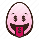 easter, egg, emoji, face, funny, money, mouth