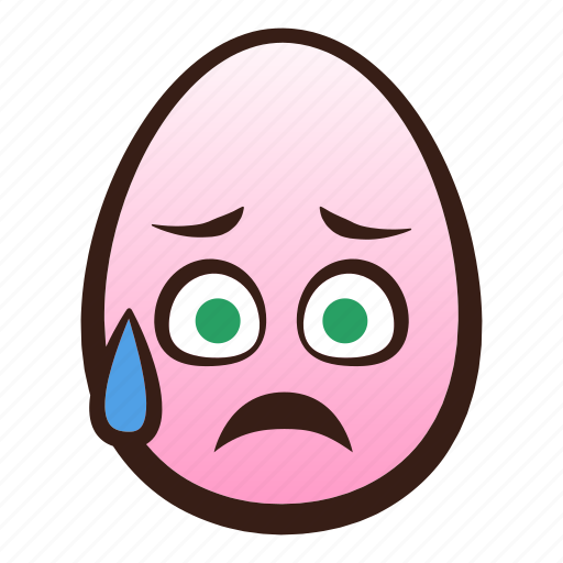 Easter, egg, emoji, face, funny, relieved, sad icon - Download on Iconfinder