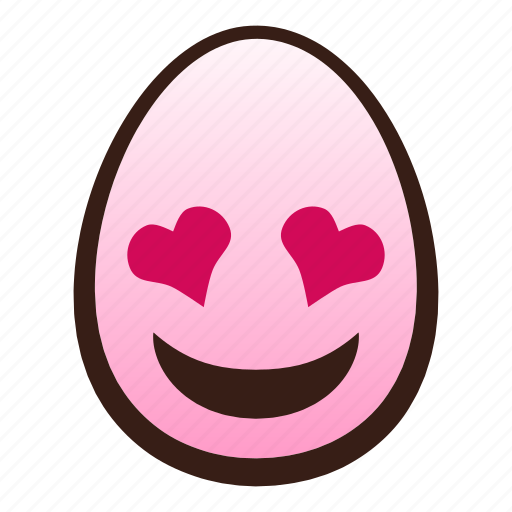 Easter, egg, emoji, eyes, face, heart, smiling icon - Download on Iconfinder