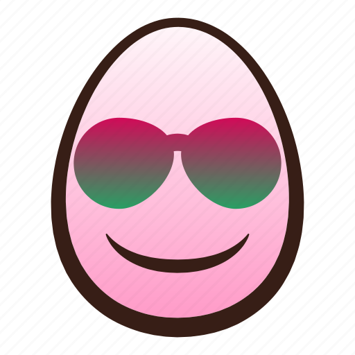 Easter, egg, emoji, face, funny, smiling, sunglasses icon - Download on Iconfinder