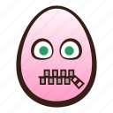 easter, emoji, face, funny, mouth, zipper