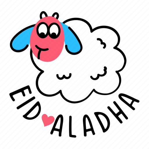 Lamb, goat, eid lamb, eid ul adha, religious festival sticker - Download on Iconfinder