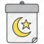 calendar, eid, mubarak, date, schedule, event, crescent 