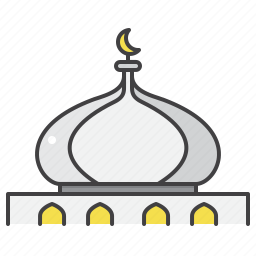 Mosque, dome, eid, mubarak, building, architecture, islamic icon - Download on Iconfinder