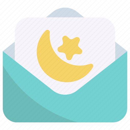 Mail, email, message, envelope, crescent, star, moon icon - Download on Iconfinder