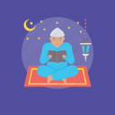 holy book, holy quran, kid reading, prayer, ramadan study, reading quran