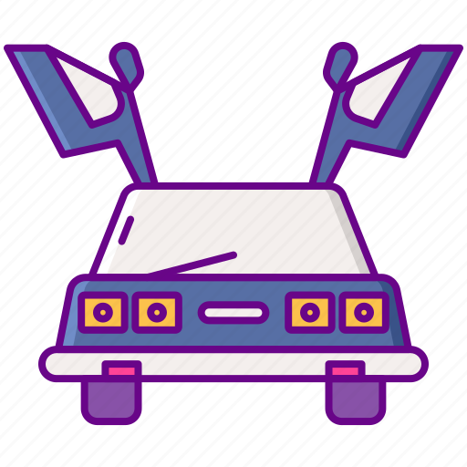 80s, back to the future, car, delorean icon - Download on Iconfinder
