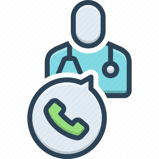 Call the doctor, stethoscope, doctor, calling, phone call, health care, consultation icon - Download on Iconfinder