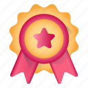 achievement, star badge, award, reward, prize