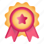 achievement, star badge, award, reward, prize 
