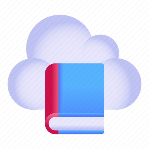 Cloud library, cloud book, storage book, internet book, cloud study icon - Download on Iconfinder
