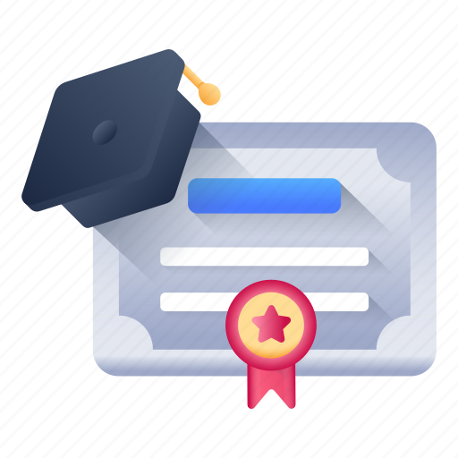 Graduation degree, academic degree, graduation certificate, diploma, credentials icon - Download on Iconfinder
