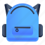 school bag flat icon is editable and premium 