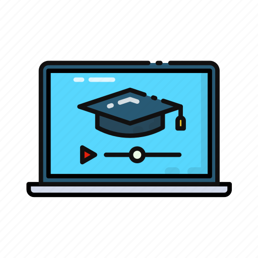 Video, online, e-learning, graduation, education, study icon - Download on Iconfinder