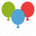 balloon, baloon, birthday, blue, green, party, red