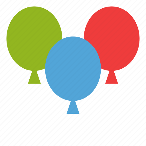 Balloon, baloon, birthday, blue, green, party, red icon - Download on Iconfinder