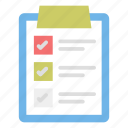 board, checklist, clipboard, document, list, notes