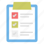 board, checklist, clipboard, document, list, notes 