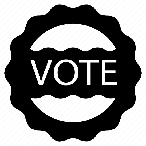 Badge, campaign, election, label, political, vote, voting icon - Download on Iconfinder