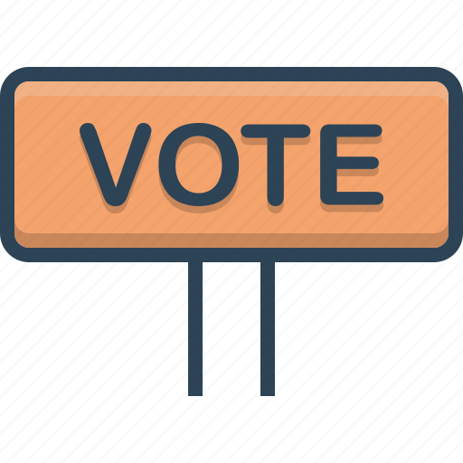 Banner, election, plate, poster, sign, vote, voting icon - Download on Iconfinder