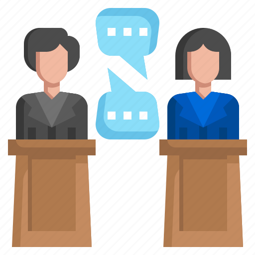 Debate, lectern, speaking, communications, speech icon - Download on Iconfinder