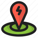 charging location, ev charger location, location, ev charging location, pin, maps, gps