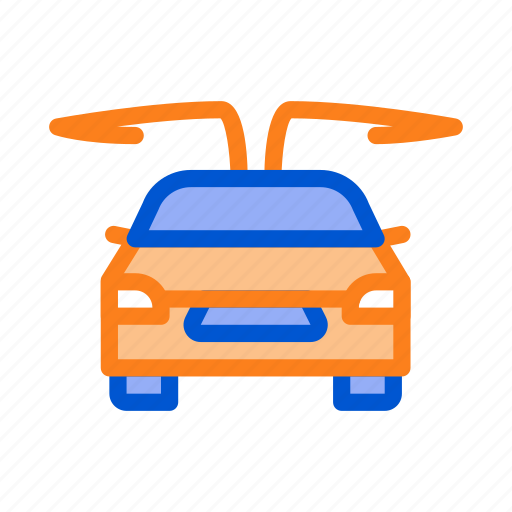Car, doors, electric, electrical, electro, opened, transport icon - Download on Iconfinder
