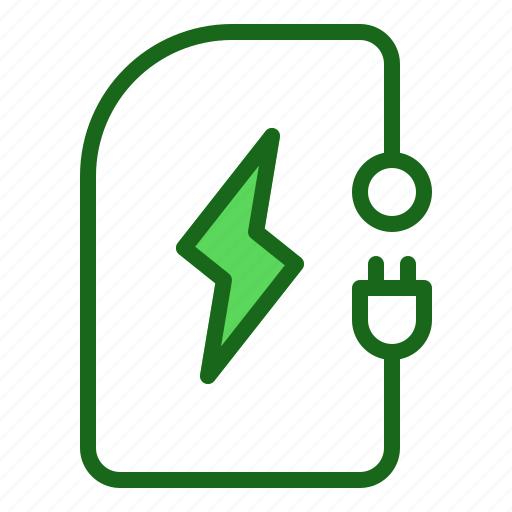 Electric, energy, flash, green icon - Download on Iconfinder