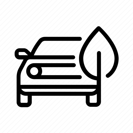 Electric, car, leaf, vehicle, automobile, electric car, transportation icon - Download on Iconfinder