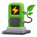 green, energy, charging, station 