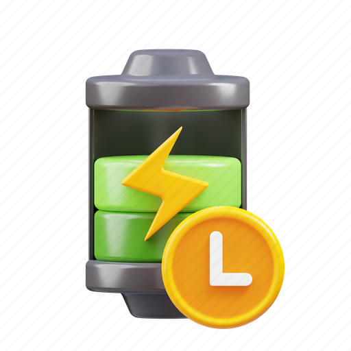 Battery, charging, charge, battery level 3D illustration - Download on Iconfinder