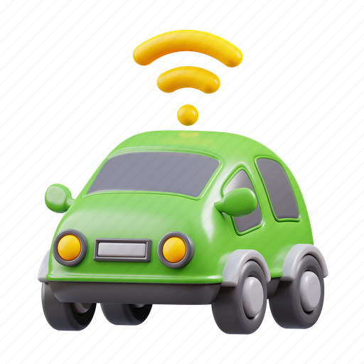 Car, signal, sensor, electric car, vehicle 3D illustration - Download on Iconfinder