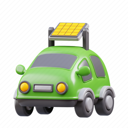 Car, solar, panel, electric car, vehicle 3D illustration - Download on Iconfinder