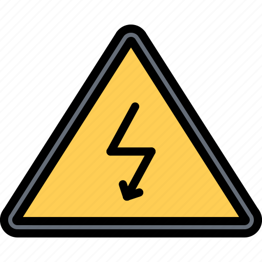 Danger, electric, electrical, electrician, electricity, electrification, sign icon - Download on Iconfinder
