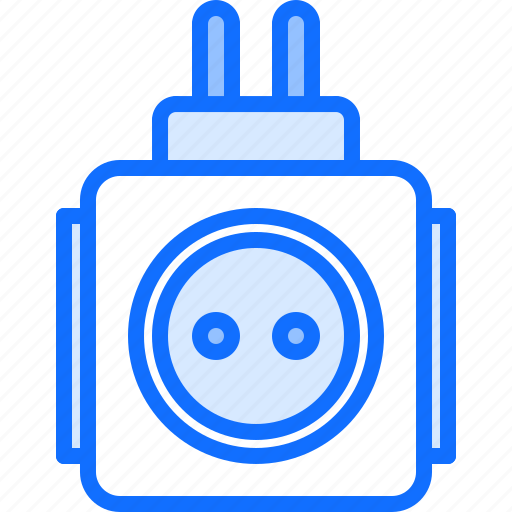 Adapter, electric, electrician, electricity, electrification, plug icon - Download on Iconfinder